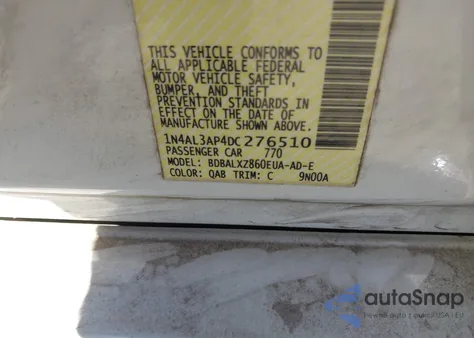 2013 Nissan Altima 2.5 Sl from USA, damaged, VIN 1N4AL3AP4DC276510